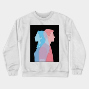 Pink and Cyan Crewneck Sweatshirt